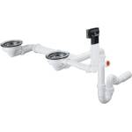 Hansgrohe - Комплект за отводняване и преливник за гранитна двойна мивка, хром 43928000 (43928000)