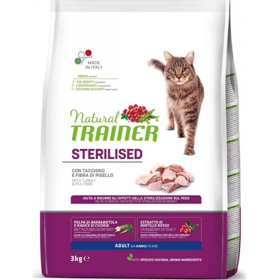 Natural Trainer Cat Sterilised drůbeží maso 3 kg