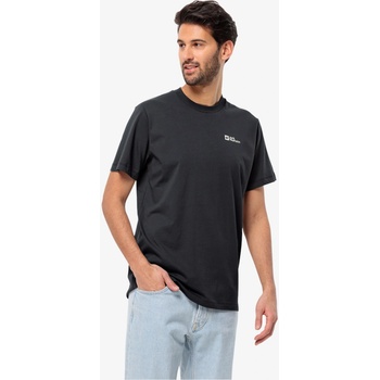 Jack Wolfskin bavlněné tričko s potiskem 1808382 černá