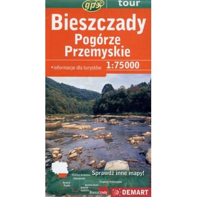 Bieszczady Pogórze Przemyskie 1:75 000 turistická mapa