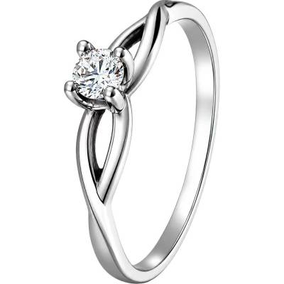 Zlaton Prsten bílé zlato se zirkonem s diamantem 000110512226