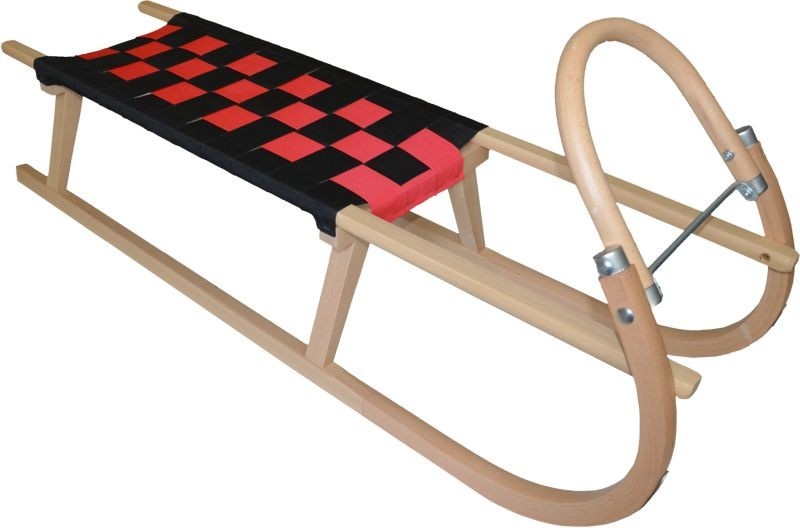 Sulov Dřevěné sáně Tatra 120 cm černo-červená