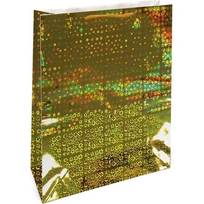 Nekupto Dárková taška střední hologram Zlatá