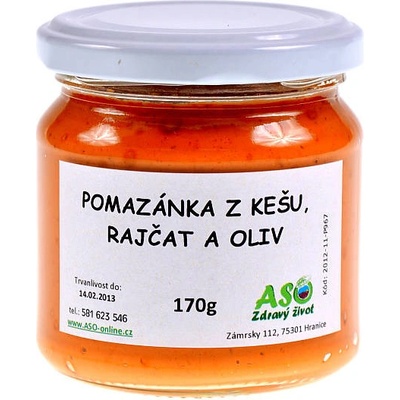 ASO Zdravý život Pomazánka z kešu rajčat oliv 170 g