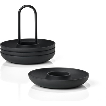 Zone Denmark Чашки за яйца Zone на стойка черни 4 бр (332021)