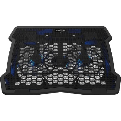 CANYON NS03, Cooling stand dual-fan with 2x2.0 USB hub, support up to 10-15.6 laptop, ABS plastic and iron, Fans dimension: 125