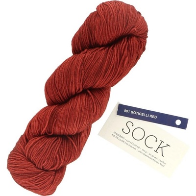 Malabrigo Sock Boticelli red 801 hnedo červená