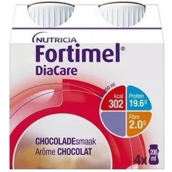 FORTIMEL DIACARE S PŘÍCHUTÍ ČOKOLÁDOVOU POR SOL 4X200ML