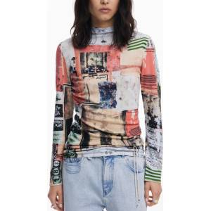 Desigual Дамски пуловер desigual, Размер xs, Цвят Роза (25wwjf39_rs9019)