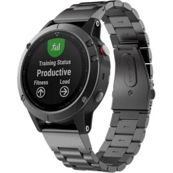 Метална верижка Ka Digital, Съвместима с Garmin FENIX 3 / 5X / 3HR / 5X PLUS / 6X / 6X PRO / 7X, Черен (MV-GF-3-7X)