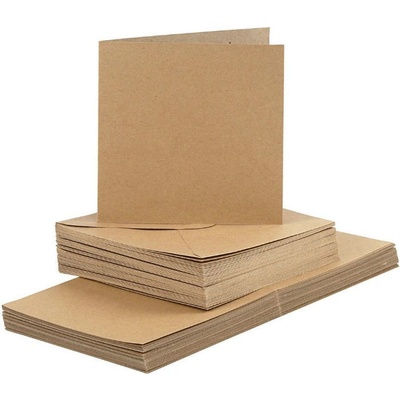Creativ Company 15,2 × 15,2 cm přání a obálky 50 ks (240 g/m2) kraft