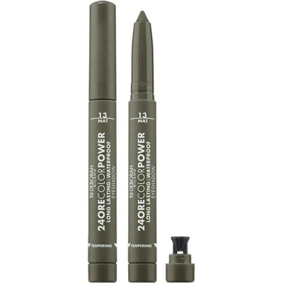 Deborah Milano matný vysouvací oční stín v tužce 24ore Color Power 13 Military Green,1,4g