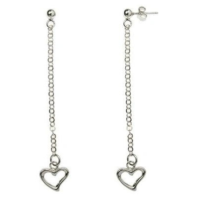 Infinitysilver stříbrné visací náušnice se srdíčky 242075