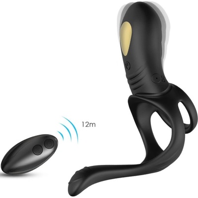 Armony Joy Jumper Ring Vibrator for Couples & Anal Plug Remote Control Black