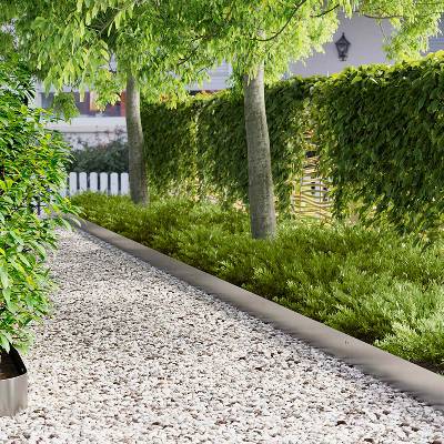 vidaXL Ограда за трева 20 pcs 103 х 15 см Стомана Сребристо (8008461)