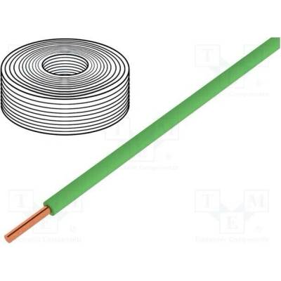 Donau 105-4 Vodič 0,2mm2 drát Cu PVC zelená 60V 1x0,2mm2 10m