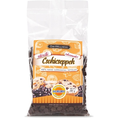 Dia Wellness Čokoládové kvapky DIA odolné voči pečeniu 150 g
