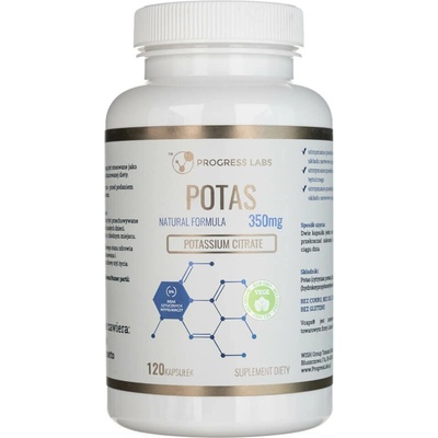 Progress Labs Citrát draselný 350 mg 120 kapsúl