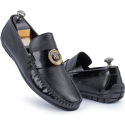 Alexander garcia Мъжки мокасини от естествена кожа - Черни 20230321102 (371717_Черно)