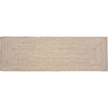 vidaXL Килими за помещение Правоъгълна Естествено и бяло 60 х 250 см (42010468)