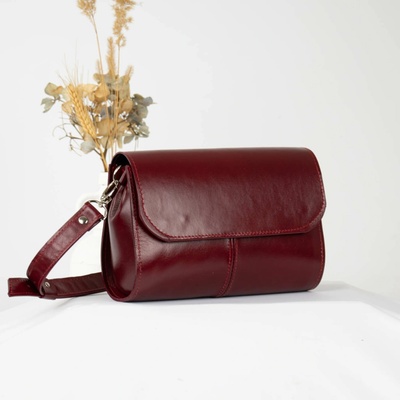 Ammyla kožená kabelka Lalisa burgundy červená