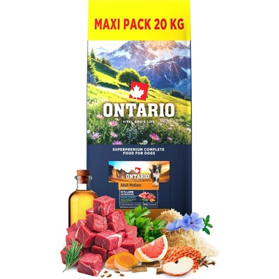 Ontario Adult Medium Lamb & Brown Rice 20 kg