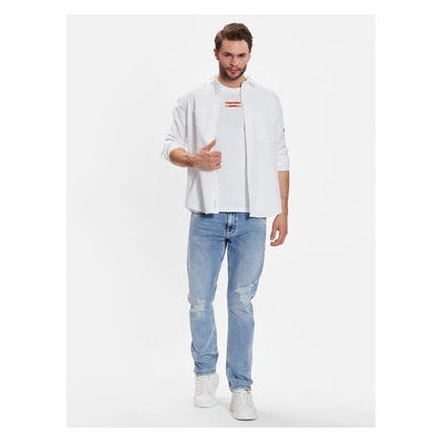 Calvin Klein pánské tričko Jeans Bílé