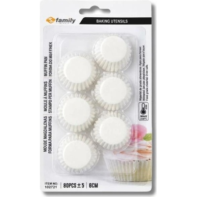 Dortisimo Košíčky na mini muffiny bílé 4 cm 80 ks