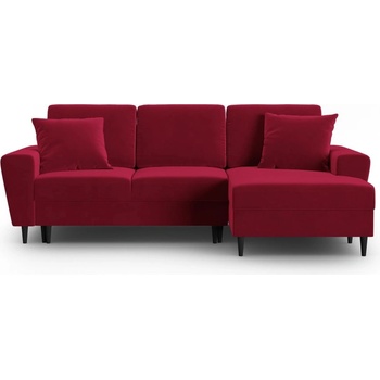 Cosmopolitan Design Червен кадифен разтегателен ъглов диван с място за съхранение (десен ъгъл) Kyoto - Cosmopolitan Design (COS_RCF_2_F1_KYOTO2)
