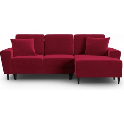 Cosmopolitan Design Червен кадифен разтегателен ъглов диван с място за съхранение (десен ъгъл) Kyoto - Cosmopolitan Design (COS_RCF_2_F1_KYOTO2)