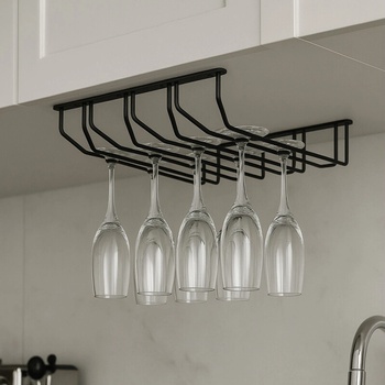 Wireli Štvorradový držiak na poháre / Čierna matná