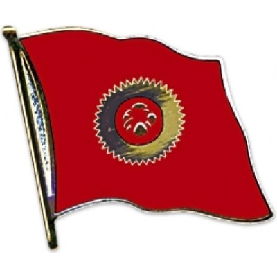 Odznak (pins) 20mm vlajka Kirgizsko - farebný