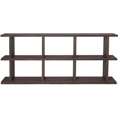 ferm LIVING Knižnica Kona Bookcase 3x2, Dark Stained Oak – hnedá/dub