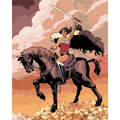Zuty Wonder woman na koni 40×50 cm vypnuté plátno na rám 8596530192855