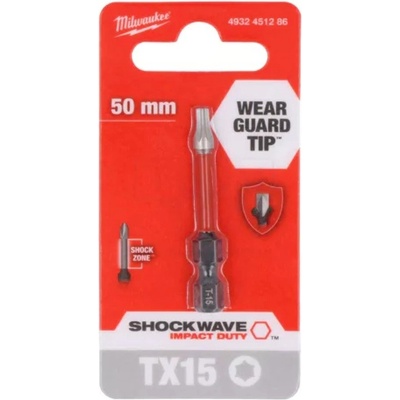 Milwaukee 4932451286 Šroubovací bity SHOCKWAVE IMACT DUTY TX15 50 mm 1ks