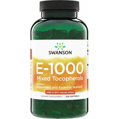 Swanson Vitamín E 1000 IU 250 kapsúl