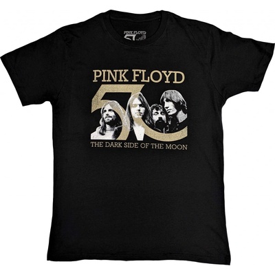 Pink Floyd tričko Band Photo & 50th Logo čierne