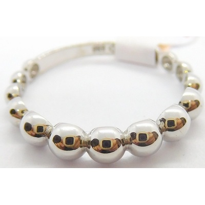 Klenoty Budín Dámský kuličkový zlatý prsten ze bílého zlata HK1097