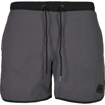 Urban Classics Бански гащета Urban classics Retro swimming shorts - Grey (Black / Dark Shadow)