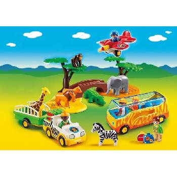 Playmobil 5047 case s animals of the savanna guards and tourists