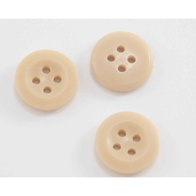 Dierkový gombík - béžový - priemer 1,5 cm