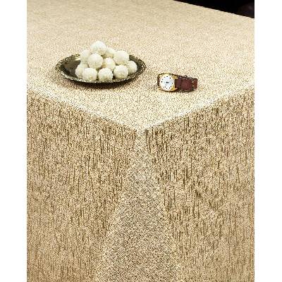 Obrus PVC 3673232 metráž, návin 20 m x 140 cm, textilný vzor hnedý, IMPOL TRADE