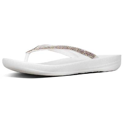 Джапанки Fitflop Iqushion Sparkle flip flops - Red / White (Urban White)
