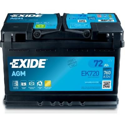 Autobaterie Exide Start-Stop AGM 12V 72Ah 760A EK720