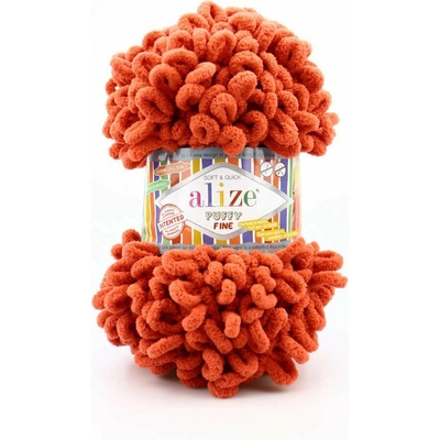 Alize příze Puffy Fine 691 rezavá