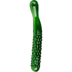X Fun Стъклено дилдо "glass cucumber" 18 см. Двустранно