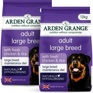 Arden Grange Възрастни големи породи с прясно пиле и ориз 2 x 12 кг
