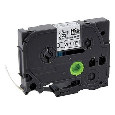 Alternativní páska Brother HSE-211 5,8 mm x 1,5 m, černý tisk/bílý podklad