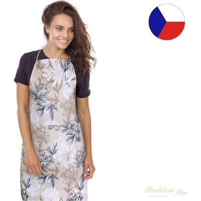 Bellatex zástěra Dita šedobéžový květ