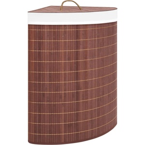 vidaXL Бамбуков ъглов кош за пране, кафяв, 60 л (320760)